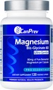 CanPrev Magnésium Biglycinate Chélaté 80mg Ultra doux 120 V-Caps 120-Jour d'approvisionnement - Soutien Fonction musculaire, force osseuse et relaxation, formule de bisglycinate de magnésium pur, promouvoir le confort et l'équilibre