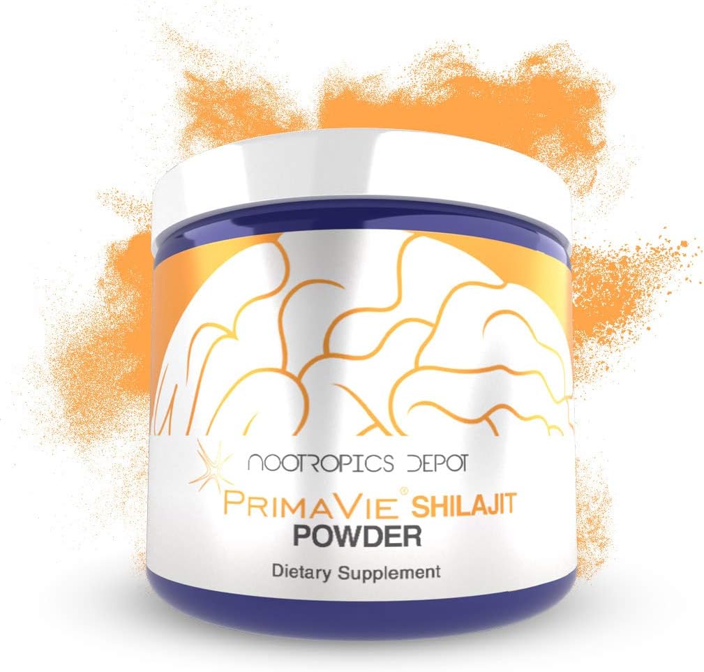 Nootropics Depot PrimaVie Shilajit Poudre 60 Grams d'extrait purifié.