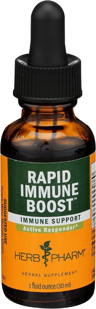 Herb Pharm Rapid Immune Boost Formule à base de plantes liquides pour le soutien actif de l'immunité - 1 Once