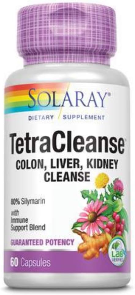 SOLARAY Guaranteed Potency Tetra Cleanse, Capsules | 60 Count
