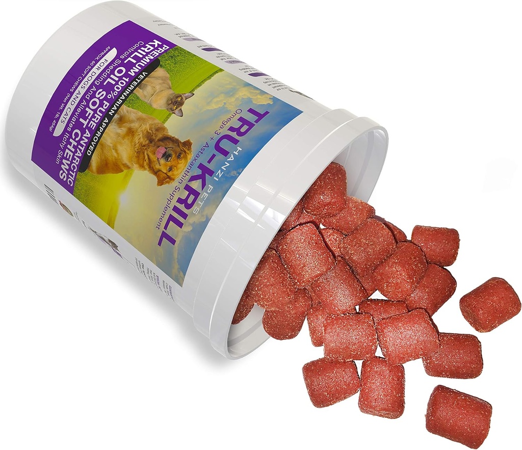 #1 Huile de krill de l'Antarctique de qualité supérieure pour les chiens Riche en Omega 3-