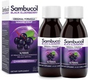 Sambucol Black Elderberry Sirop - Sambucus Elderberry Sirop, Black Elderberry Liquid, Immune Support pour les enfants et les adultes, haute antioxydants, sans gluten - Formule originale, 4 Fl Oz, 2-Pack