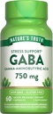 La vérité de la nature GABA 750mg Capsules de $ 60 Comte $ 60 Supplément à l'acide gamma aminobutyrique $ Supplément sans OGM et sans gluten