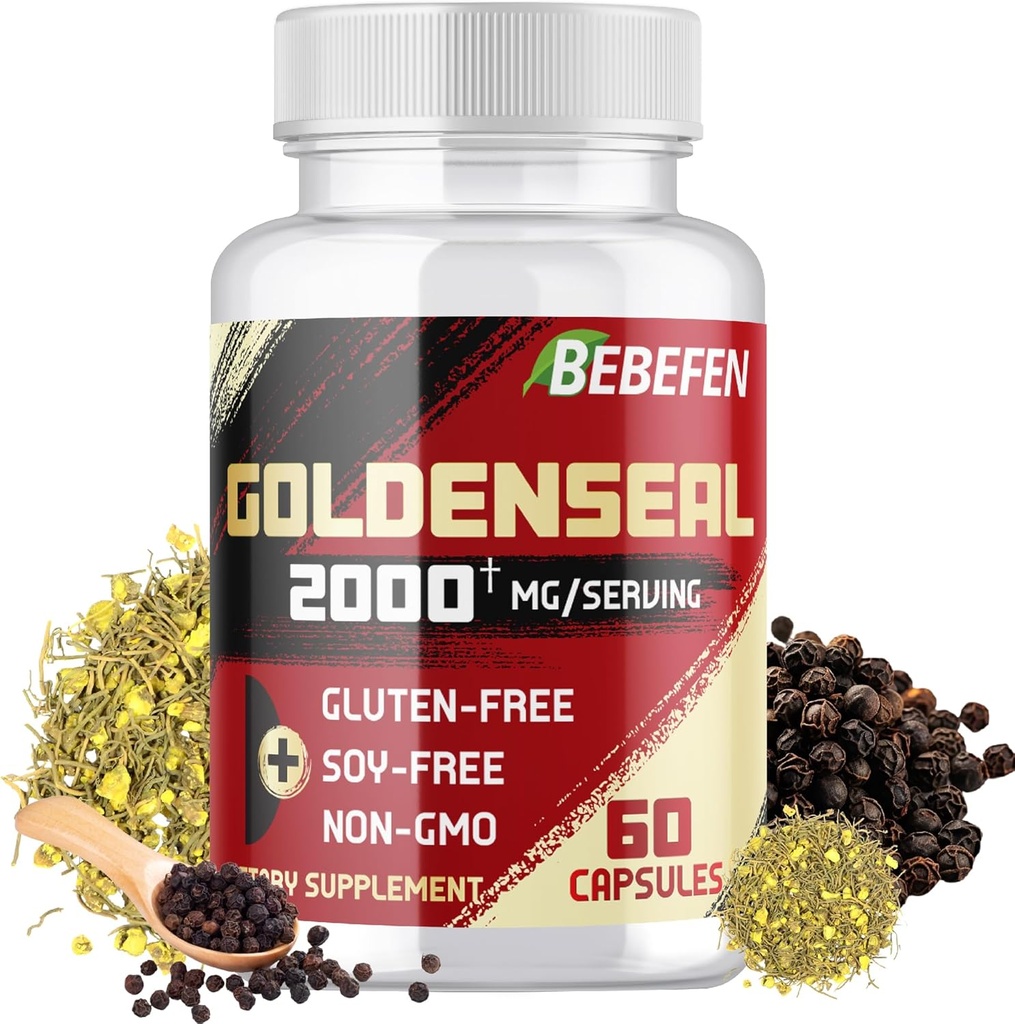 BEBEFEN Capsules de racines de sarcelle d'or 2000mg de supplément aux herbes traditionnelles