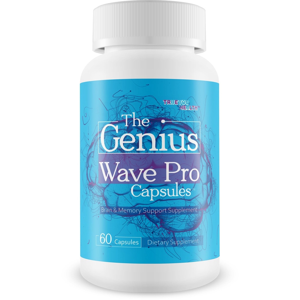 Les capsules Genius Wave Pro - Nos meilleurs suppléments Cerveau pour la mémoire et le focus - Vitamines Mémoire pour la mémoire et le focus Cerveau - Vitamines Mémoire Cerveau pour les femmes et les hommes
