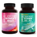 BioEmblem Vitamine D3 K2 (5000UI et 200mcg) et multivitamine pour femmes