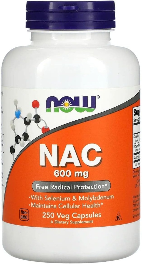Now Foods, NAC 600mg avec Sélénium, 250 Capsules (paquet de 2)
