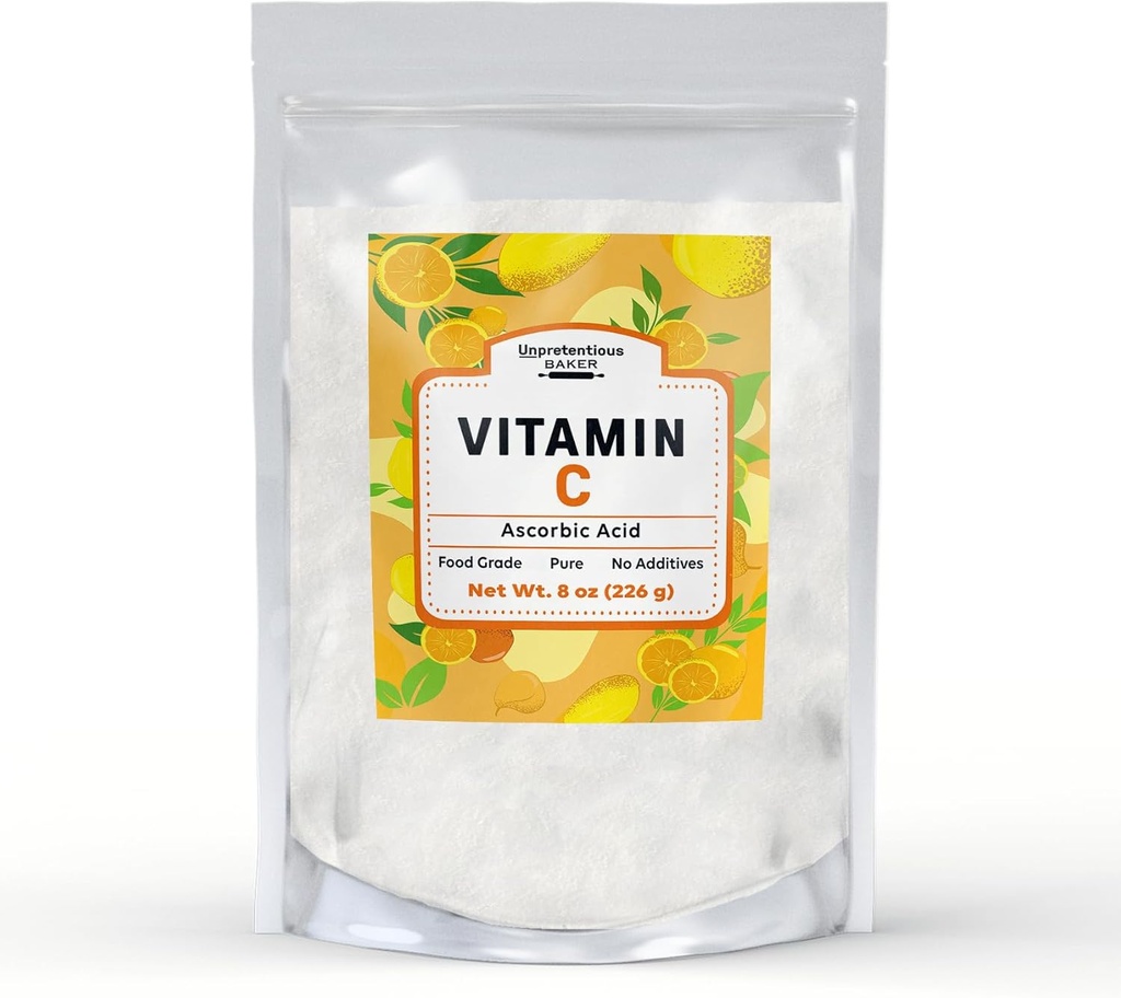 Poudre de vitamine C sans prétention Acide ascorbique, sac refermable