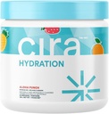 Poudre d'hydratation Cira (45 portions) - Mélange de boisson électrolytique avec sel himalayen pour le soulagement et la récupération de la déshydratation - punch fruit