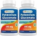 Meilleur gluconate de potassium naturel 595 mg 250 comprimés (250 Nombre (paquet de 2))