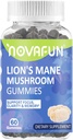 Gummies de champignons de la Mane de Lion – 1000mg pour le focus & soutien cognitif, végétalien et sans gluten, mélange de fleur de baie, 60 comte