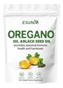 Oregano Softgels, Oregano Oil avec l'huile de graines noires favorise la santé immune saisonnière et Harnesses, Oregano Oil Supplément Capsules, Non-OGM, Sans gluten, 300 Softgel Capsules Dietary Supplément