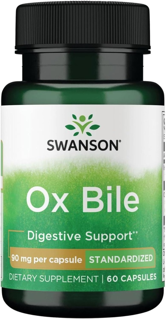 Bile à Ox de Swanson - Standardisée 90 mg 60 capsules (1 boîte)