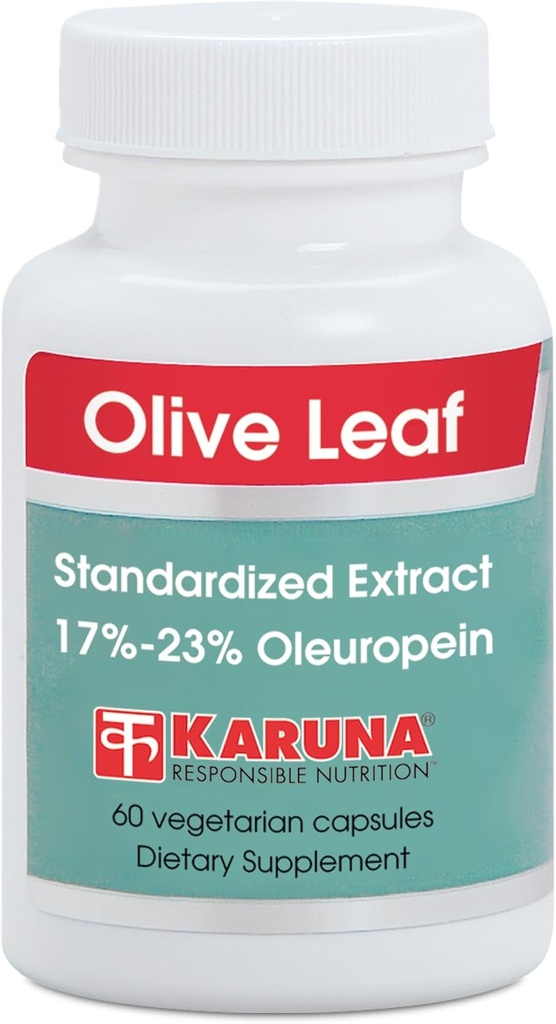 Karuna Olive Leaf Extract 500mg, 60 Capsules végétariennes