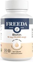 FREEDA Biotin 10,000 mcg – Kosher Hair, Skin & Nails Supplement – High-Potency B7 for Hair Growth & Strong Nails – Vegan Tablets with D-Biotin – 100 Tiny Tablet