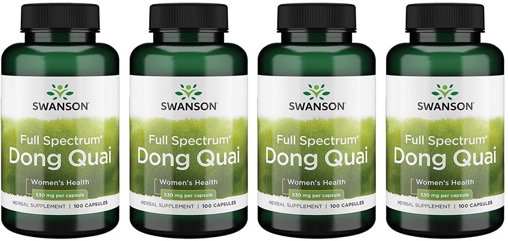 Swanson Dong Quai 530 Milligrammes 100 Capsules 4 Pack
