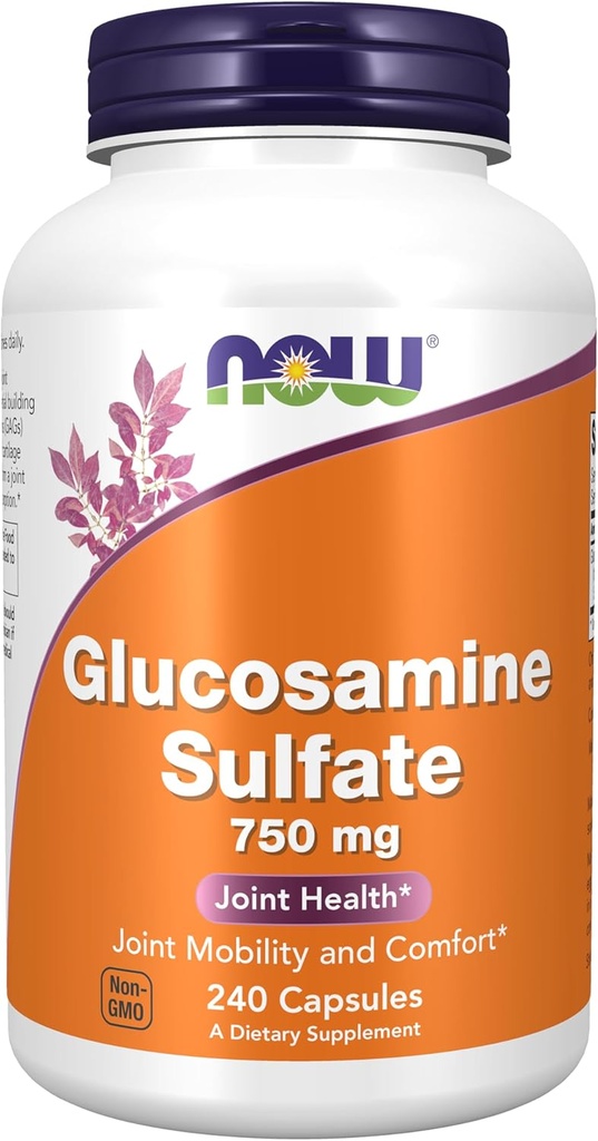 NOW Foods Supplements, Glucosamine Sulfate 750 mg, with UL Dietary Supplement Certification, 240 Veg Capsules