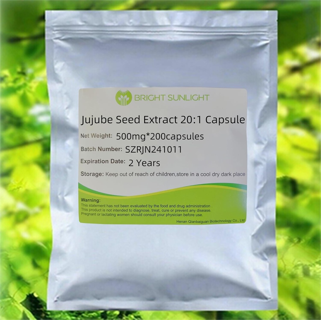 Extrait de graines de Jujube 20:1 Capsule, 500mg*200capsules