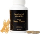 Vitamines Fille Noire - Capsules de mousse de mer d'Irlande (500 mg) pour support immunitaire - Moss de mer biologique