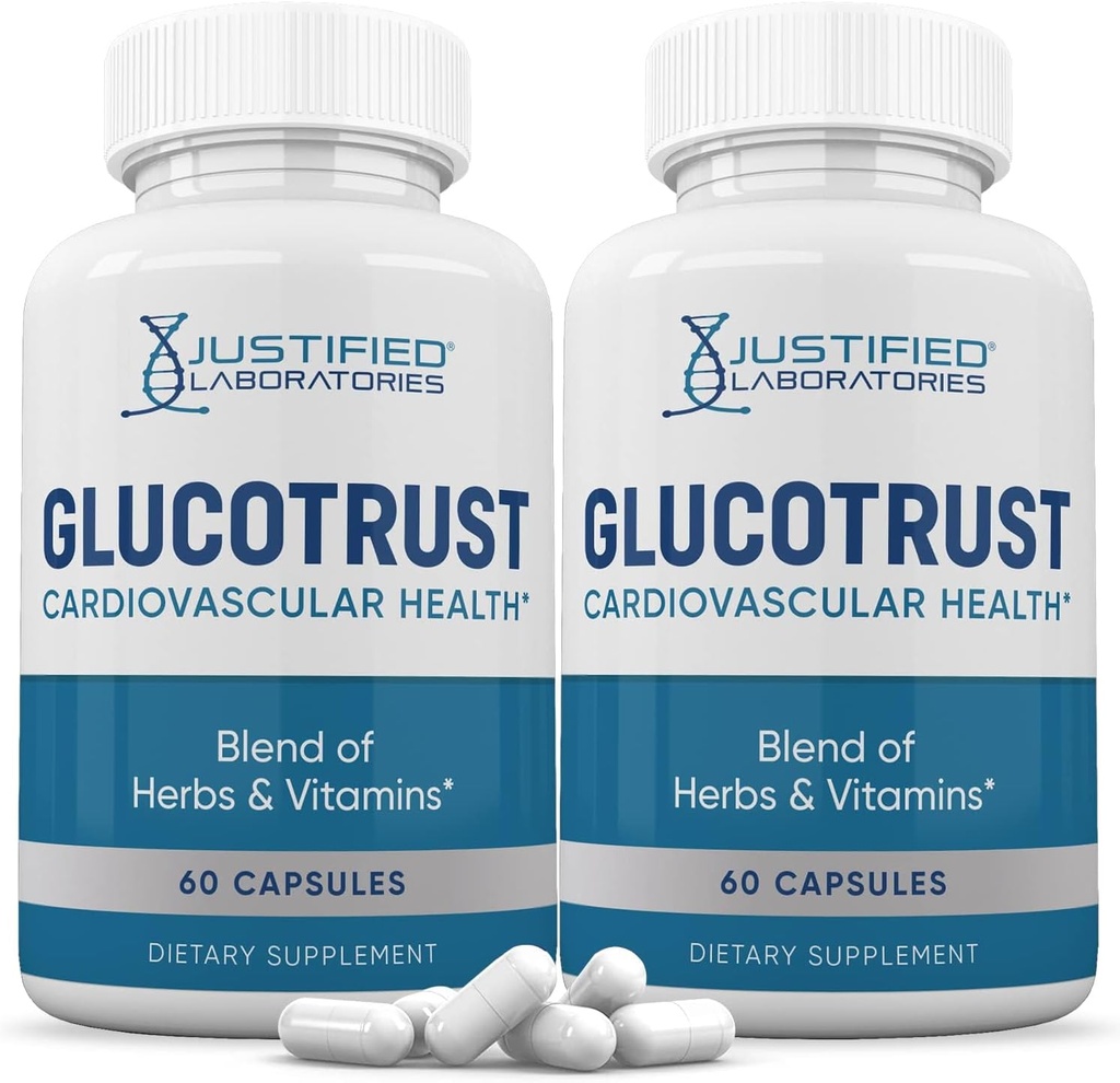 Laboratoires justifiés (2 pack Glucotrust Advanced Formula Supplément Pills 120 Capsules