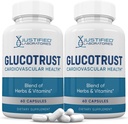 Laboratoires justifiés (2 pack Glucotrust Advanced Formula Supplément Pills 120 Capsules