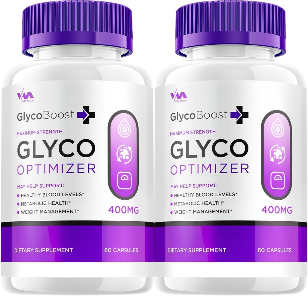 (2 Pack) Glyco Optimizer supplément de soutien à la vitamine saine, Glyco Boost Capsule - Formule avancée GlycoBoost, GlycoOptimizer Évaluations de la force maximale, 120 Capsules