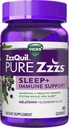 ZzzQuil Pure Zzzs Sommeil + Immune Soutien Mélatonine Aide au sommeil Gummies avec Elderberry, Zinc, Camomille, Lavande, et racine valériane, 1mg par Gummy, 60 ct