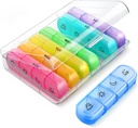Organisateur hebdomadaire de pilules 7 jours 4 fois par jour, ZIKEE Grande boîte quotidienne de pilules pour pilules, vitamines, huiles de poisson, suppléments (clair)