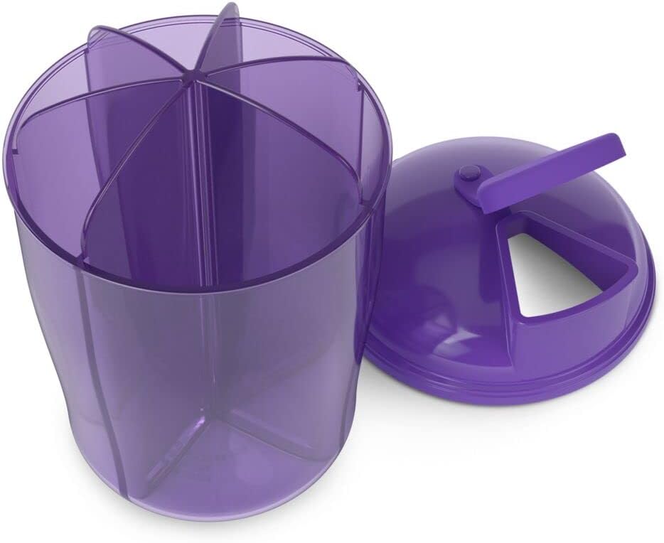 EZY DOSE Vitamin Organizer, 6 Large Compartments, 30-Day Vitamin and Medicine Storage, Keep Vitamins and Meds in Check, Easy to Use, Durable and Travel Friendly, Purple, BPA Free