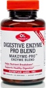 Olympians Labs Enzymes Digestifs Makzyme-Pro, 60 Capsules, Breaks Down Protéines, glucides, graisses, huile et lait, 60 portions