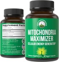 Mitochondria Maximizer avec CoQ10 et PQQ actif. Meilleur supplément de soutien mitochondrial avec l'huile MCT. Générateur cellulaire naturel pour l'énergie propre et ciblée 60 capsules végétariennes
