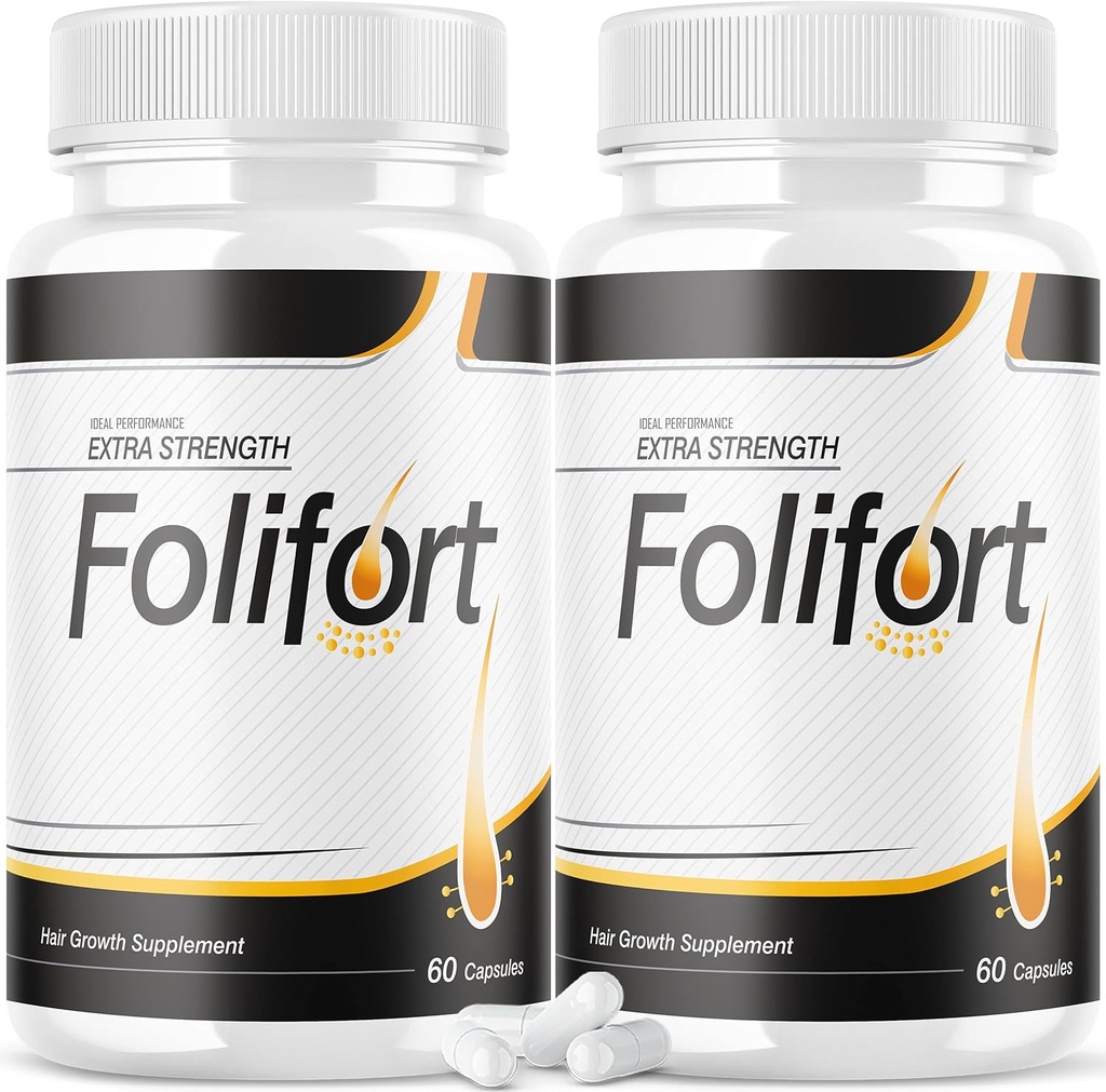 PERFORMANCE IDEAL (2 Pack) Folifort Pilules de croissance des cheveux Felfort Vitamines extra-fort Examens Compléments (120 Capsules)