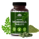 SAPTAMVEDA Comprimés de Moringa Naturels, Comprimés de Feuille de Drumstick (120 Comprimés) - 500mg Chacun Naturel Multi-Vitamine. Riche en Anti-Oxydant, Immunity Booster.