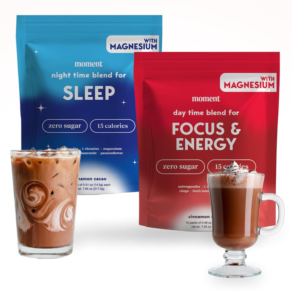 Buvez votre moment de méditation Chocolat Dream & Cacao Adaptogen Bundle de champignons Sleep & Energy.