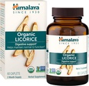 Himalaya Librice biologique, 60 jours d'approvisionnement - Supplément de santé digestive pour le soulagement de l'estomac relevé et le gonflement occasionnel et les brûlures d'estomac - USDA Organique, végétalien, non-OGM, non-DGL, sans gluten, 60 capsules