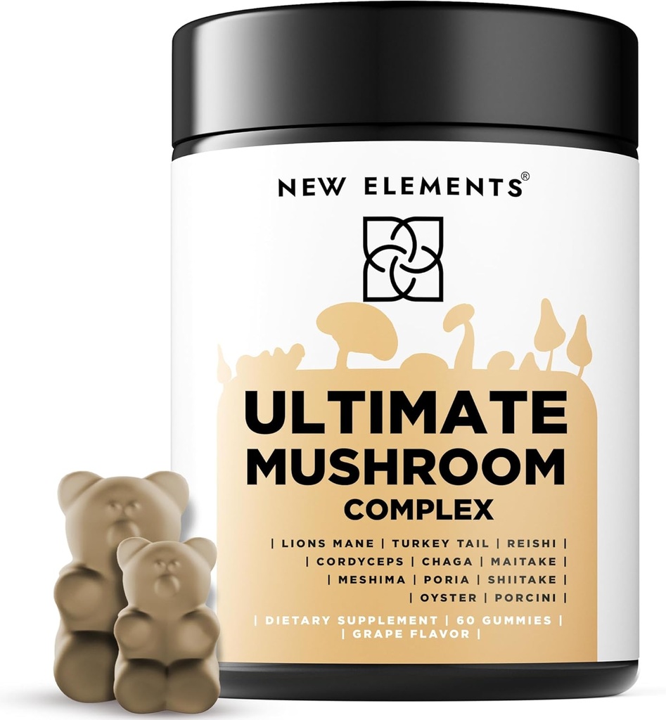 Mushroom Superstars - Supplément de champignons Gummies de lion de la main de lion de la Turquie Tail.