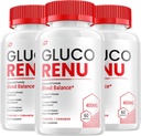 Gluco Renu Capsules - GlucoRenu Supplément avancé, toute la formule naturelle pour maintenir des niveaux sains, formule de concentration maximale, Gluco Renuw Capsules Avis (3 Pack - 180 Capsules)