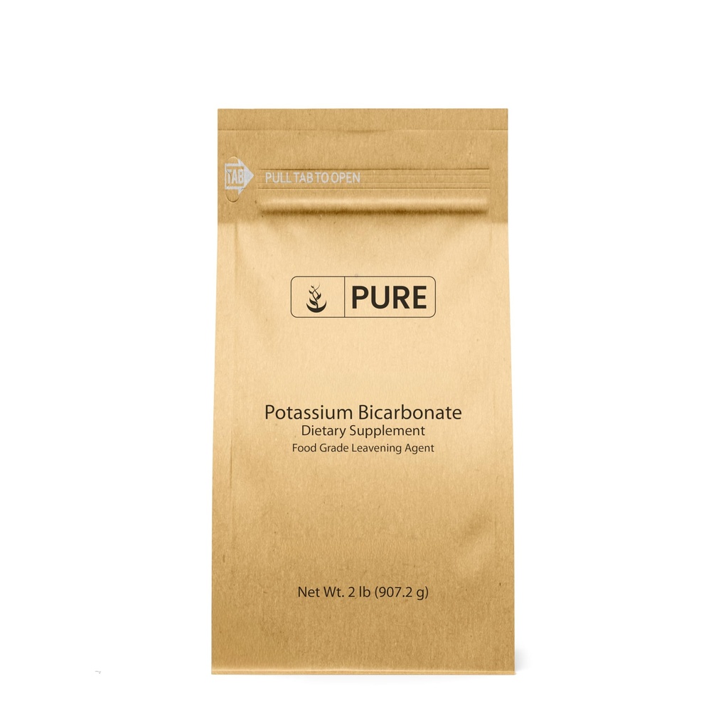Ingrédients originaux purs Bicarbonate de potassium (2 lb) Naturel, sans danger alimentaire, électrolyte, levain