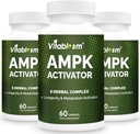 AMPK Activator Supplement, 5 in 1 Jiaogulan Gynostemma AMPK Metabolic Activator 180 Vegetarian Capsules(180 Count(Pack of 3))