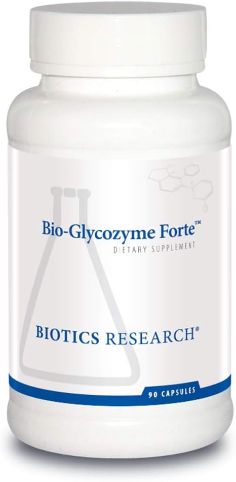 Recherche en biotique Bio Glycozyme Forte Multivitamine pour le soutien glycolytique, Vanadium, Zinc, Chrome, Manganèse, Inositol, Catalase, Métabolisme sain et Homocysteine 90 Capsules