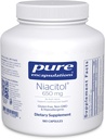 Encapsulations pures Niacitol 650 mg de Niacine hypoallergénique non-flush pour soutenir la digestion, la synthèse hormonale et la formation de tissus