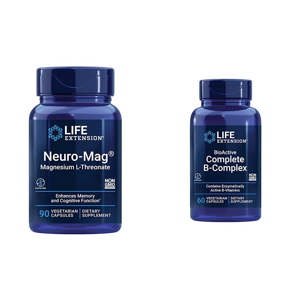 Prolongation de vie Neuro-mag Magnésium L-tréonate et complexe B complet bioactif pour le cerveau, le coeur et le Nerve Support