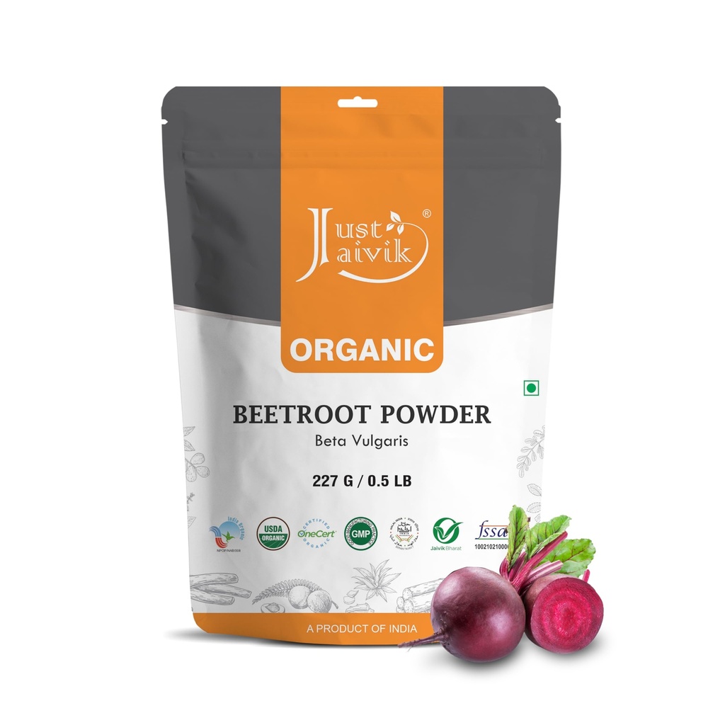 Juste Jaivik poudre de betterave biologique 227 gm / 0.5 lb.