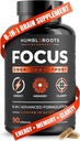 Advanced Focus Supplement Nootropic Brain Supplements for Memory and Focus | Lion's Mane, Caffeine, L-Theanine, and 5 Additional Natural Ingredients to Improve Cognitive Health & Energy (90 Capsules)