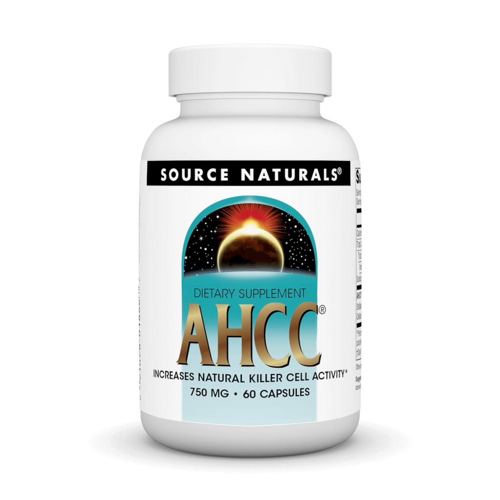 Source Naturals AHCC 750 mg augmente l'activité des cellules tueuses naturelles* - 60 capsules