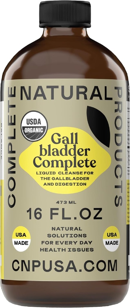 Produits naturels complets Gallbladder Complet - 16oz bouteille de verre, supplément de nettoyage Gallbladder