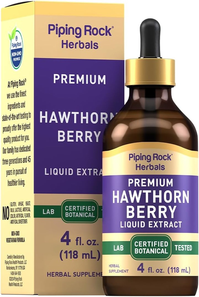 Piping Rock Hawthorn Berry Extract Liquid, 4 fl oz.