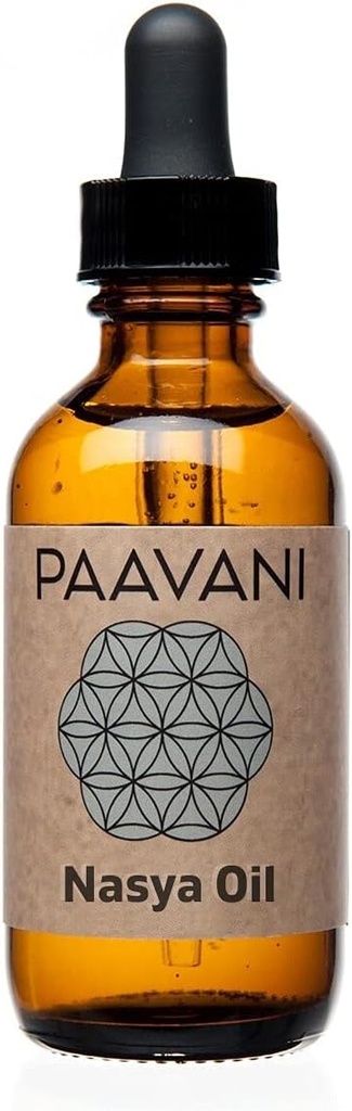 PAAVANI Huile de Nasya Ayurveda - Nettoyeur nasal ayurvédique et gouttes d'hydratant pour le soulagement du sinus (1 oz.)