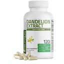 Bronson Dandelion Root High Potency Supplement, soutient une bonne santé et bien-être globale, plante diurétique traditionnelle - non-OGM, 120 capsules végétariennes