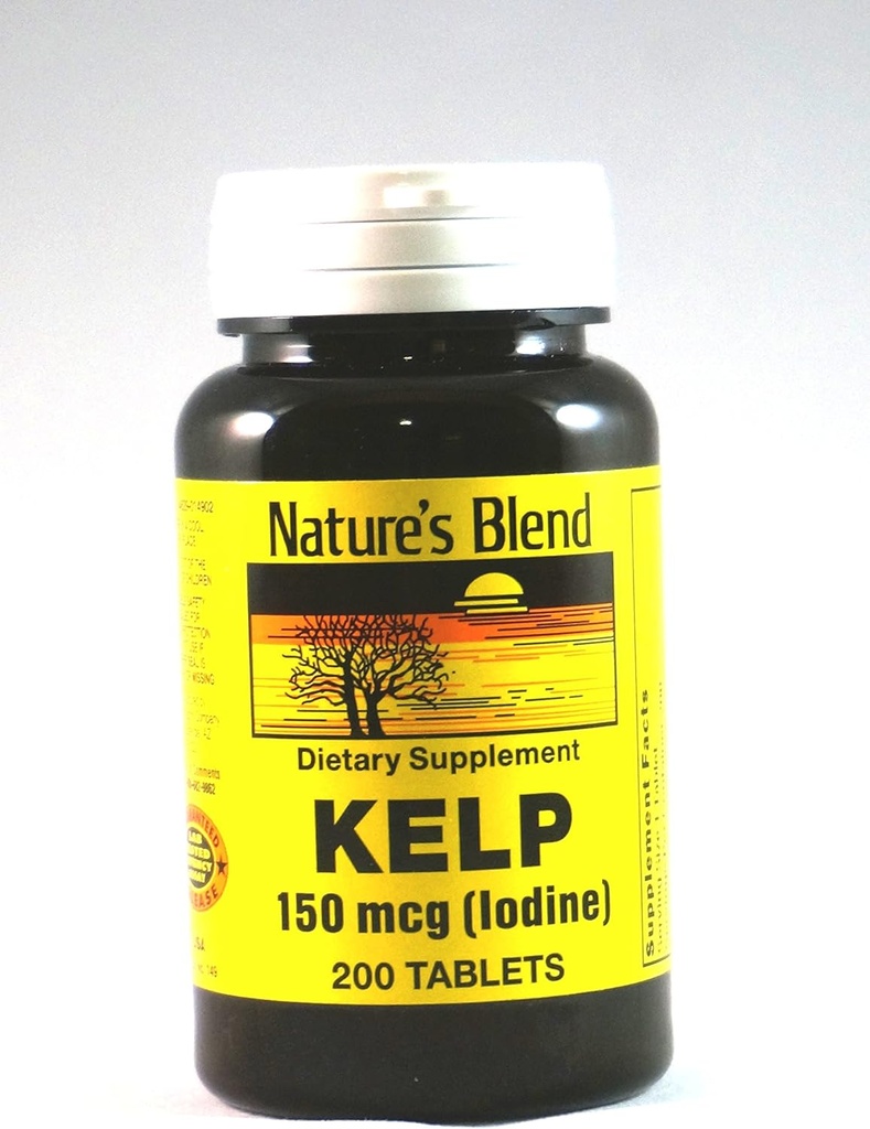 Mélange naturel Kelp 150mcg (iode), 200 onglets, (paquet de 2)